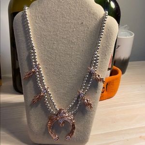 Rose gold and silver necklace